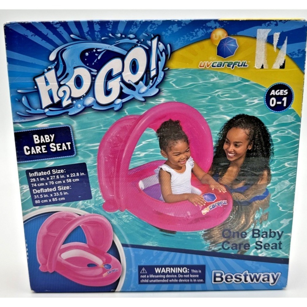 H2OGo! Baby Care Seat (w Canopy) - Pink - NEW